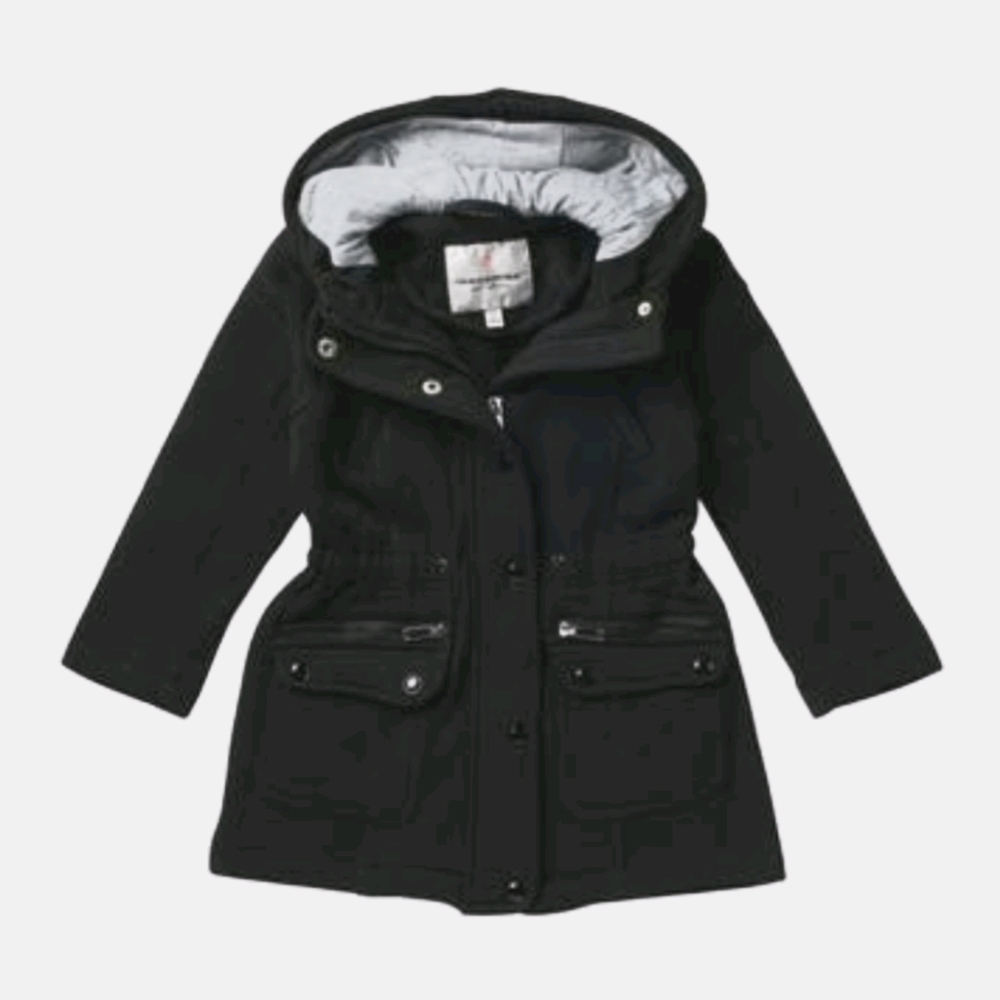 Girl's fur hooded jacket